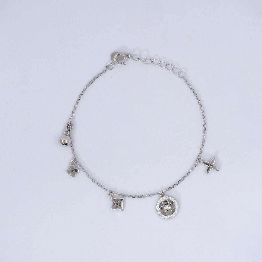 Silver Bracelet With Beautifully Crafted Charms