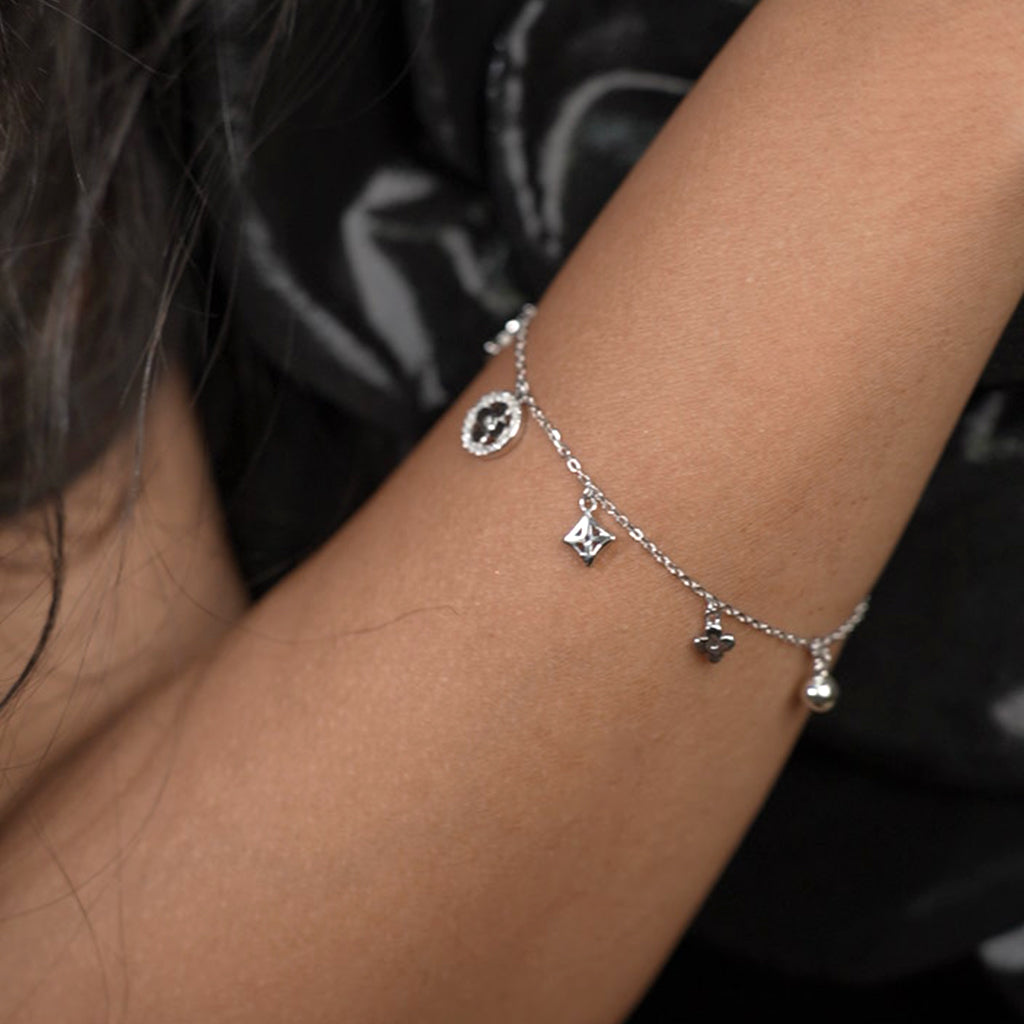 Silver Bracelet With Beautifully Crafted Charms