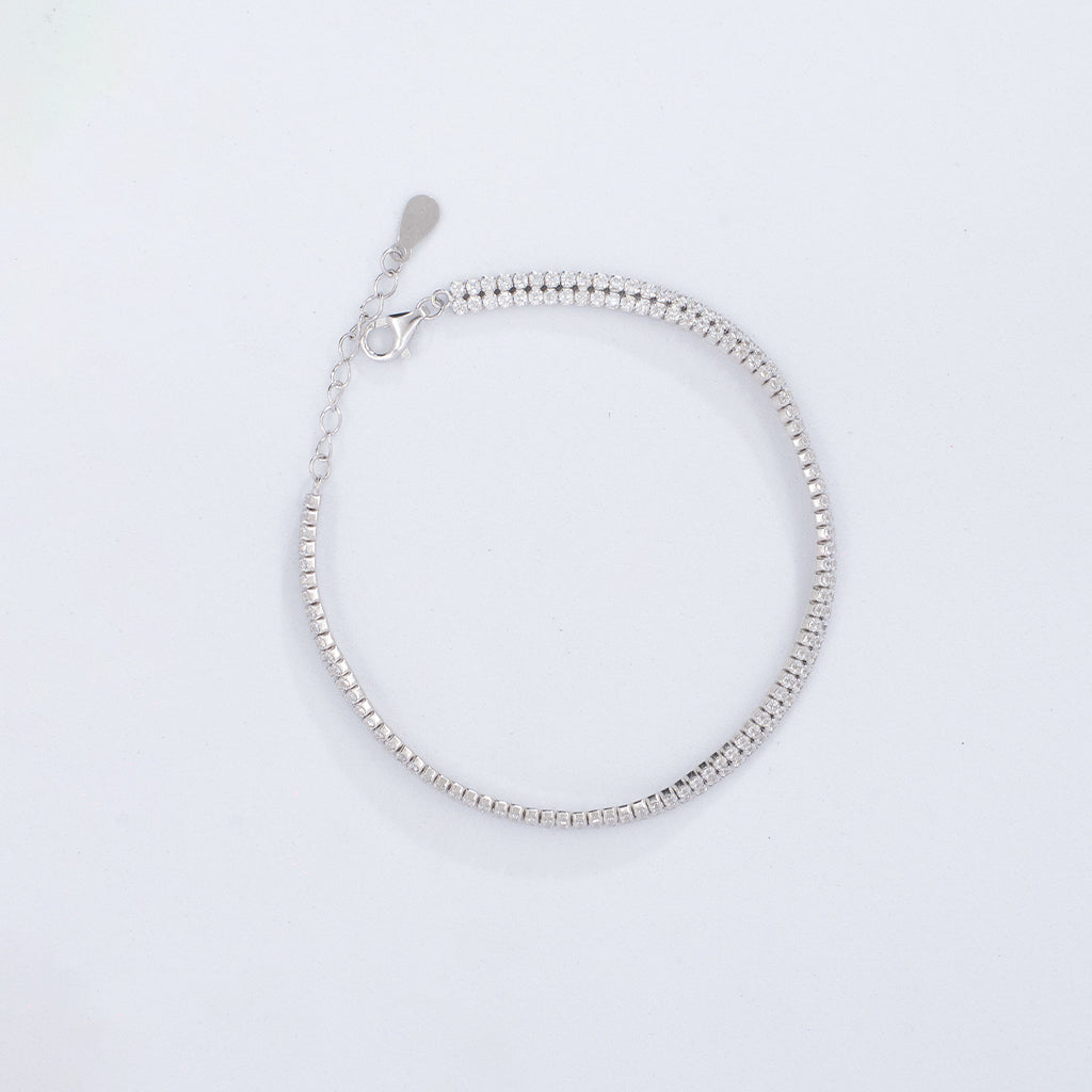 Double Line Silver Bracelet