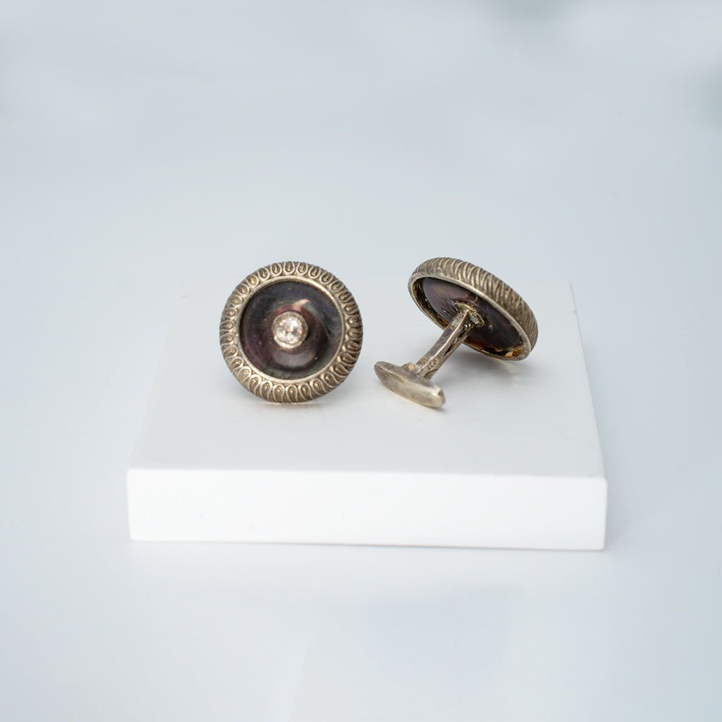 Oxidised Silver Cufflinks