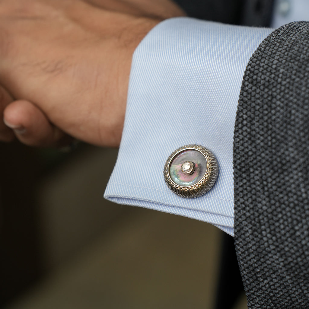 Oxidised Silver Cufflinks