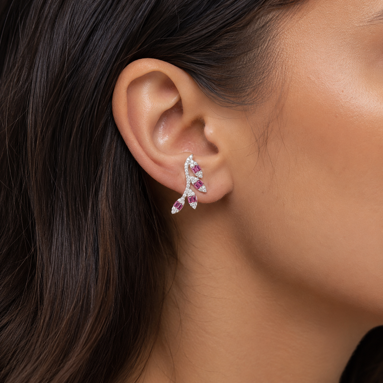 Rosé Diamond Dangles