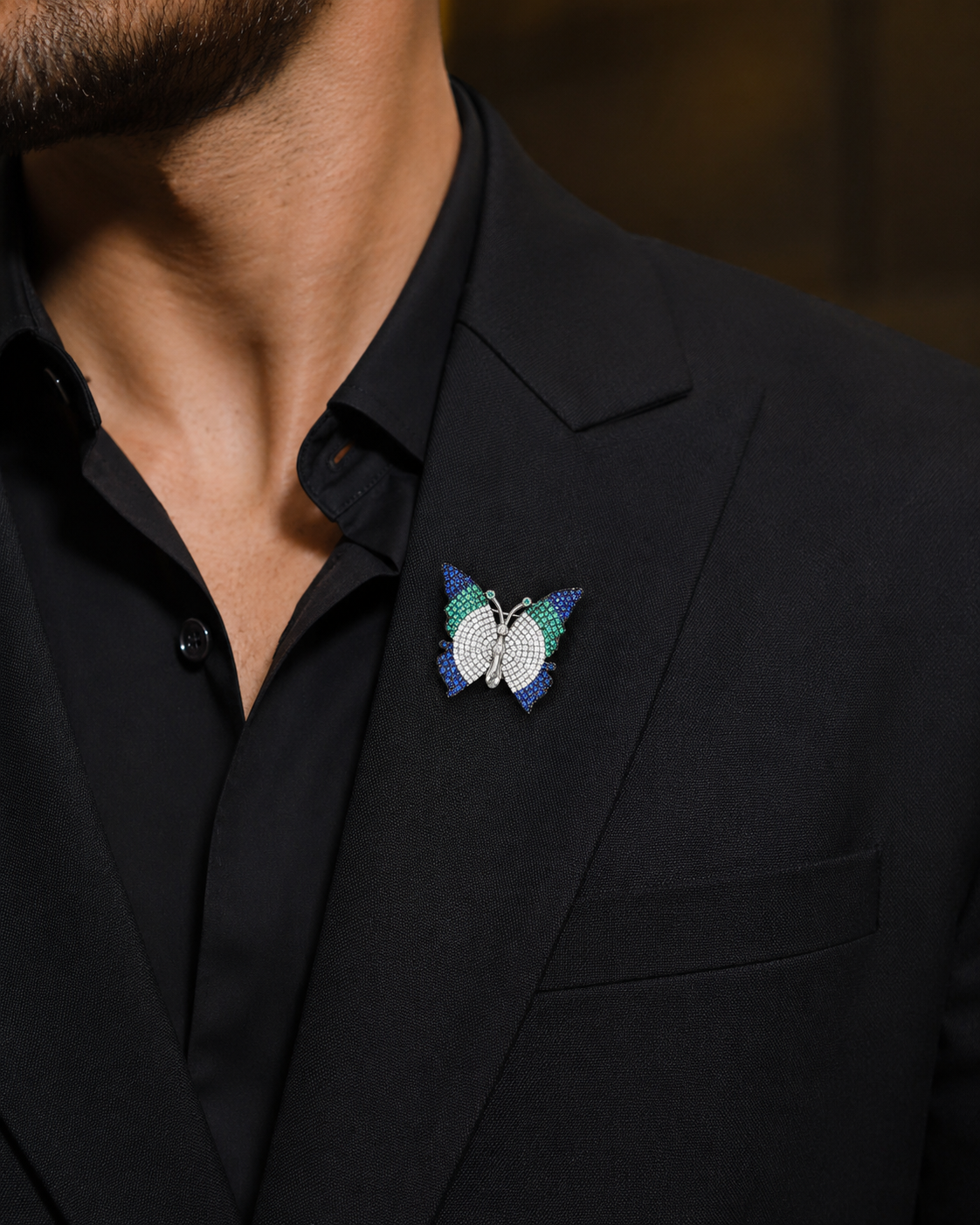 Butterfly Crest Brooch