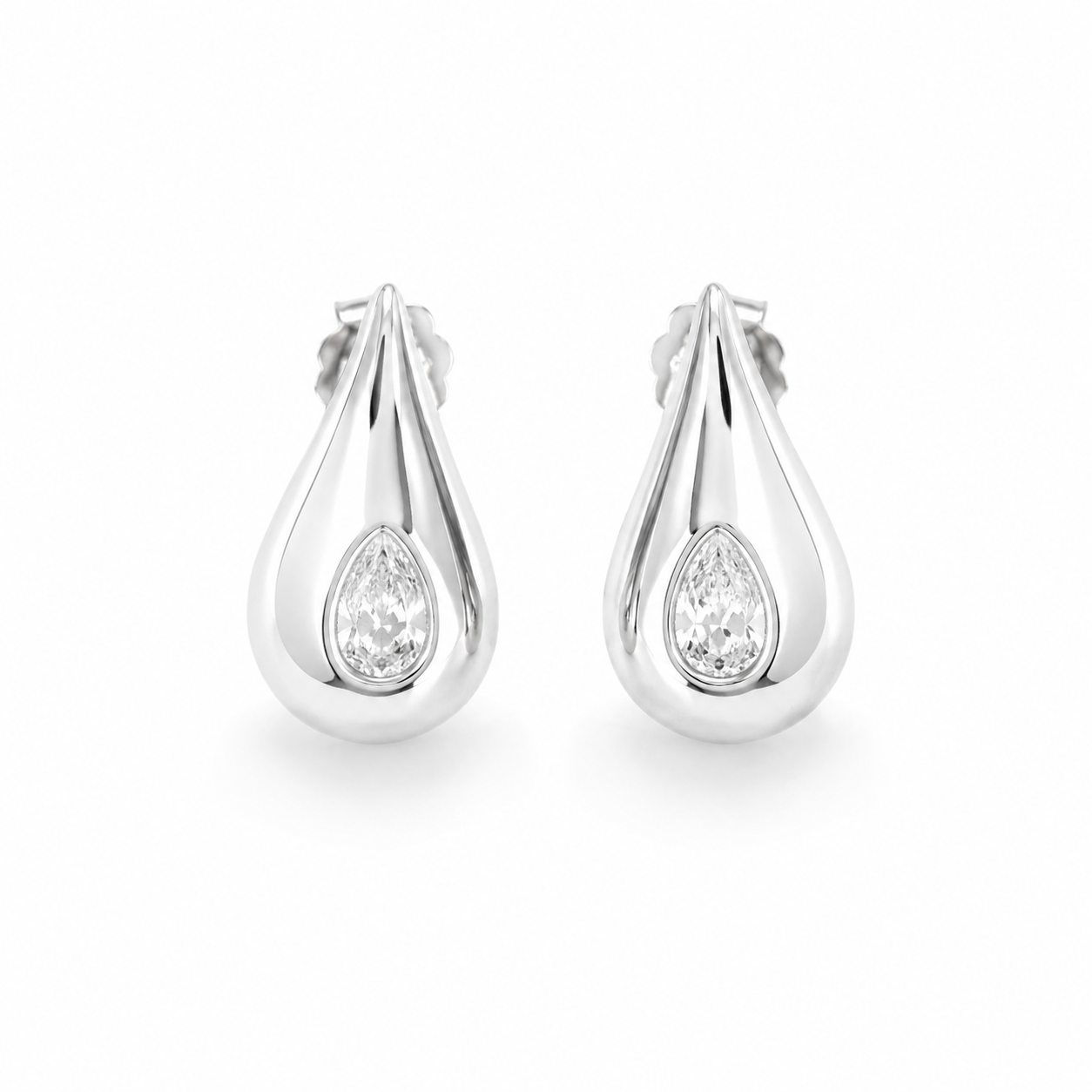 Pear Halo Earrings