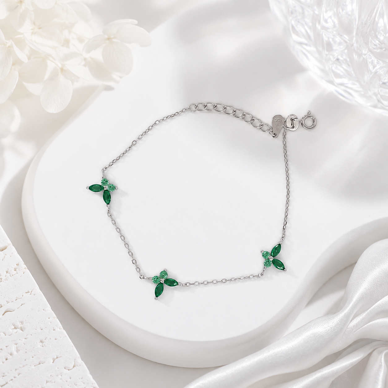 Laceleaf Silver Bracelet