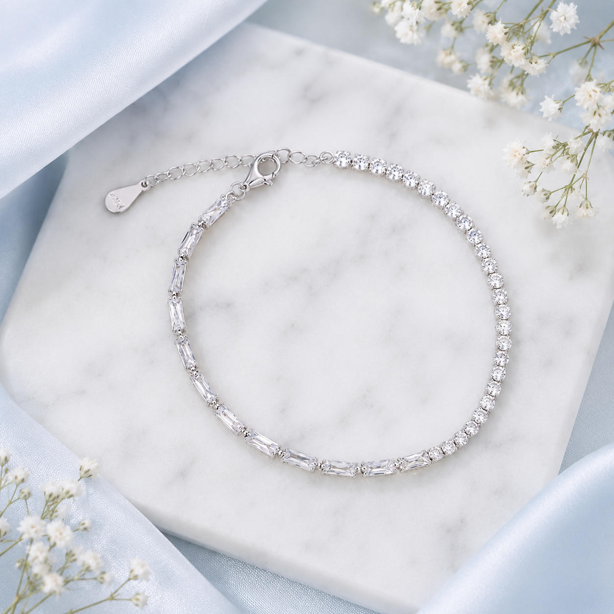 Baguette Charm Bracelet