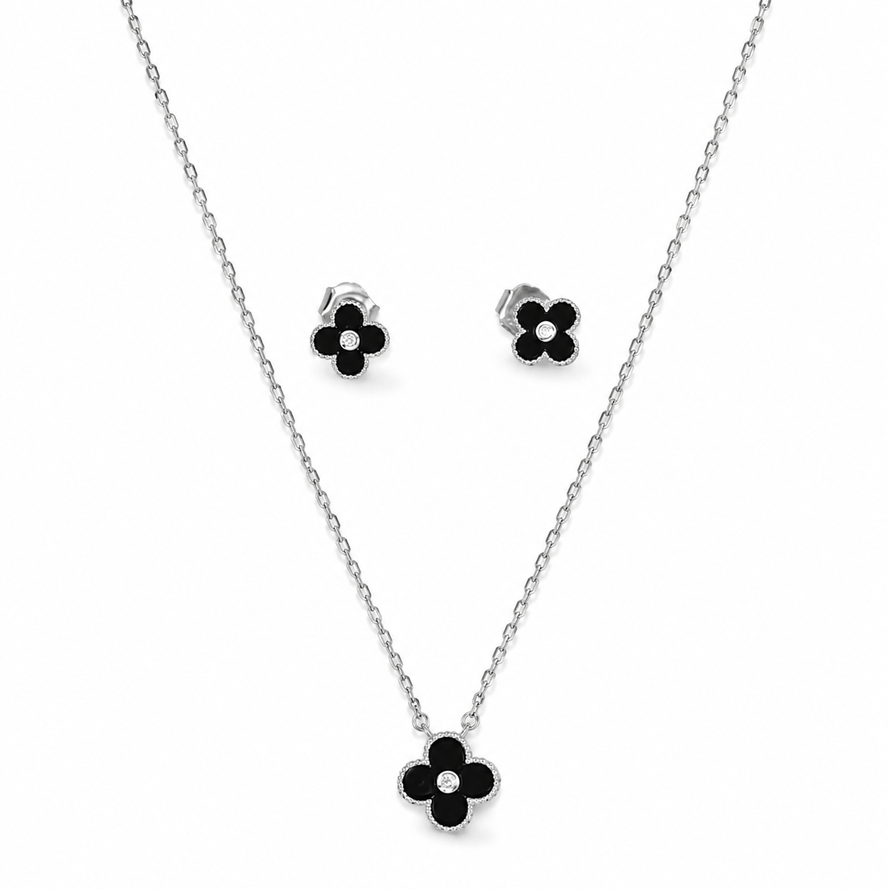 Midnight Floral Pendant Set