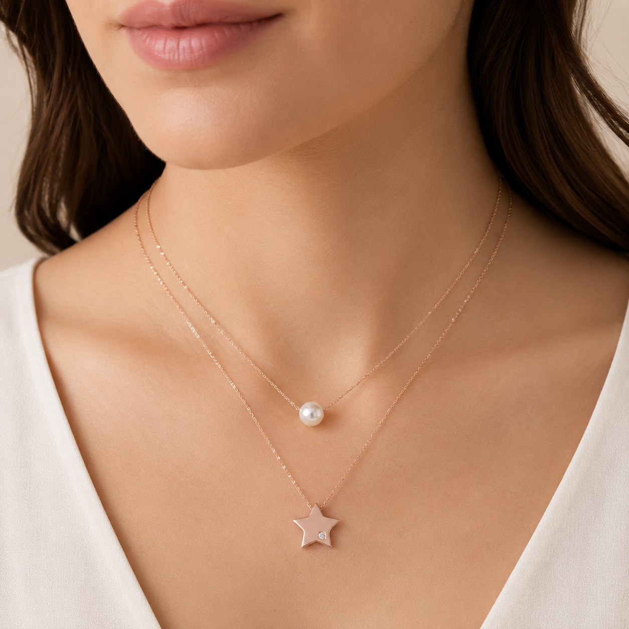 Rosé Pearl Pendant