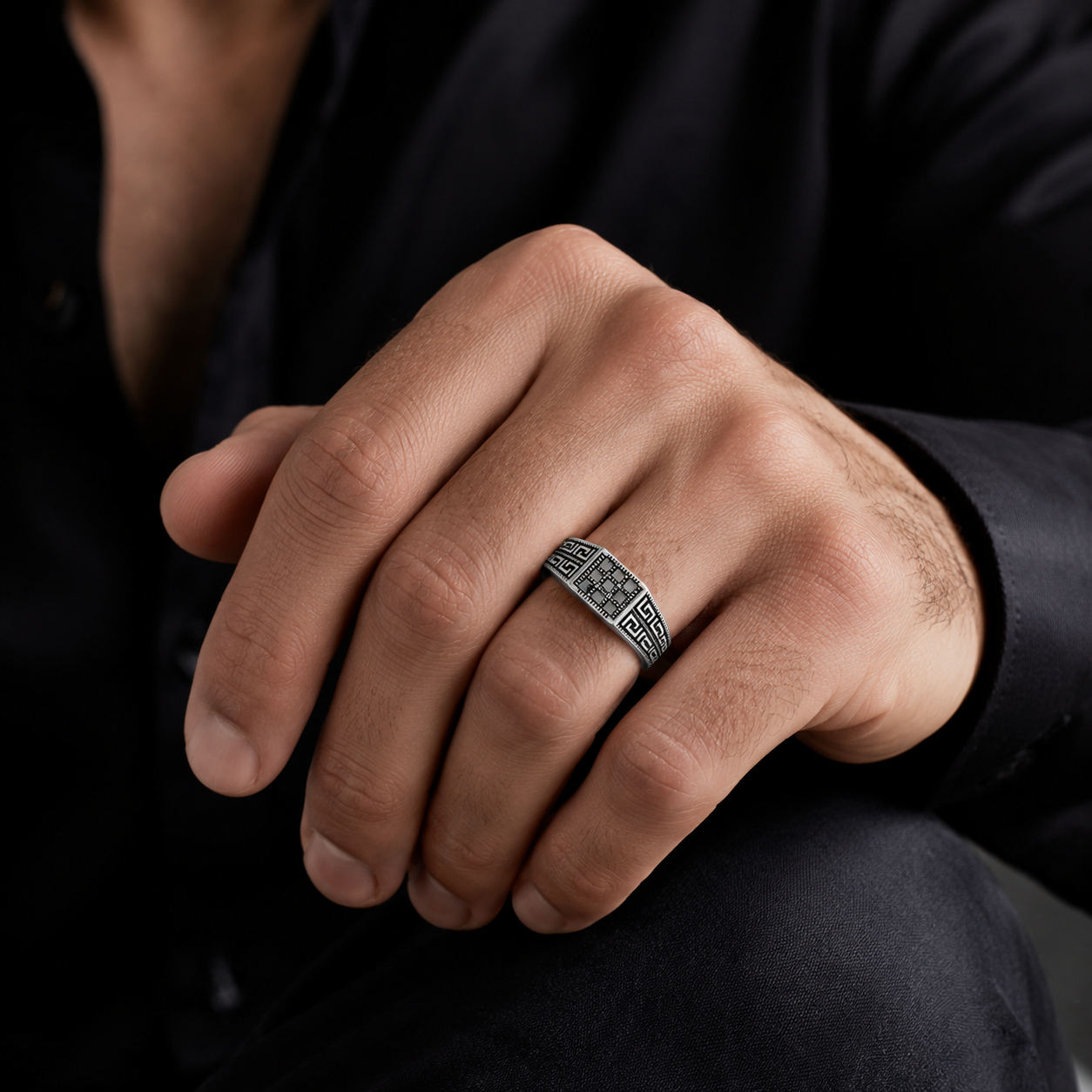 Oxidized Silver Ring
