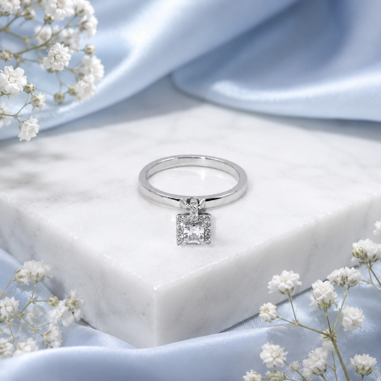 Charm Square Ring