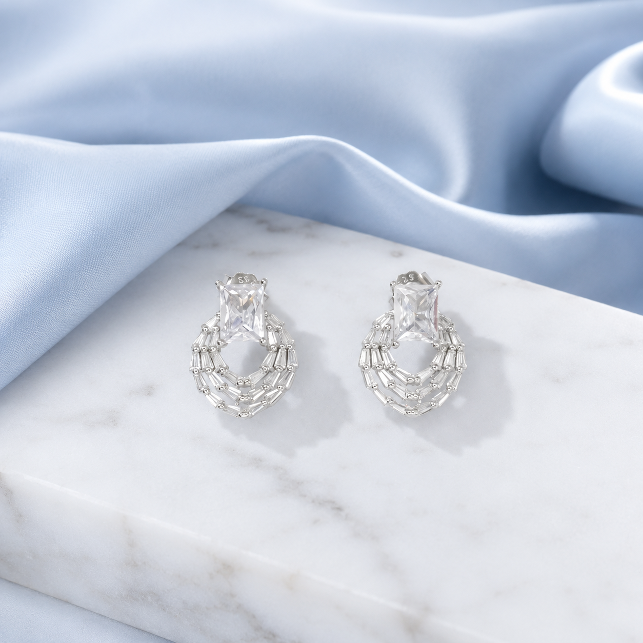 Emerald Solitaire Earrings