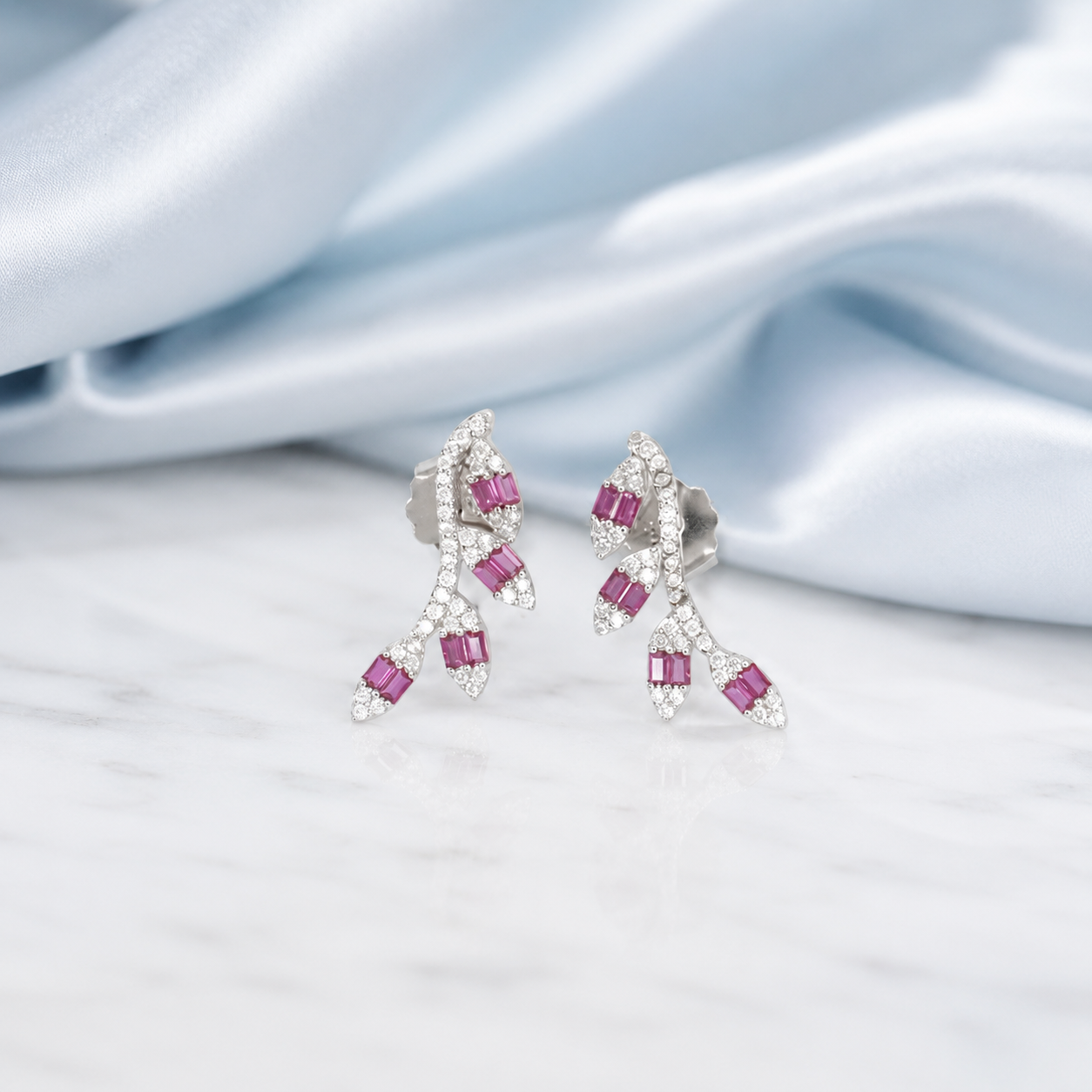 Rosé Diamond Dangles