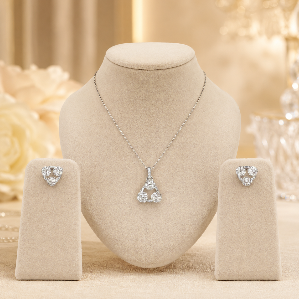 Round Spark Pendant Set