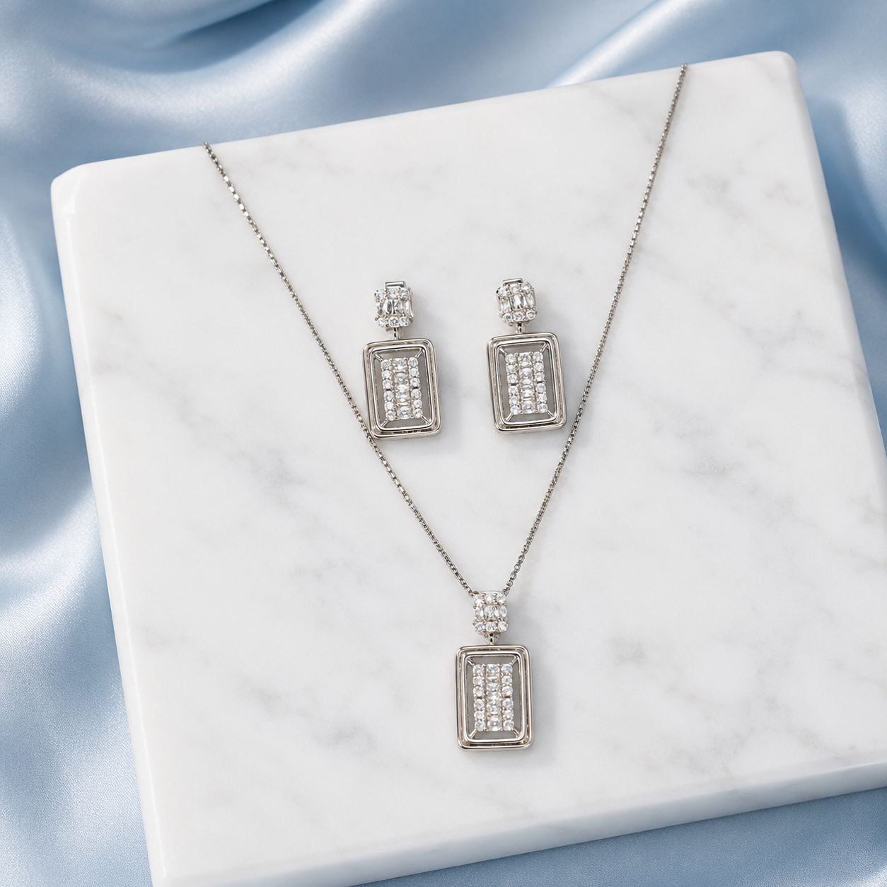 Baguette Glow Pendant Set