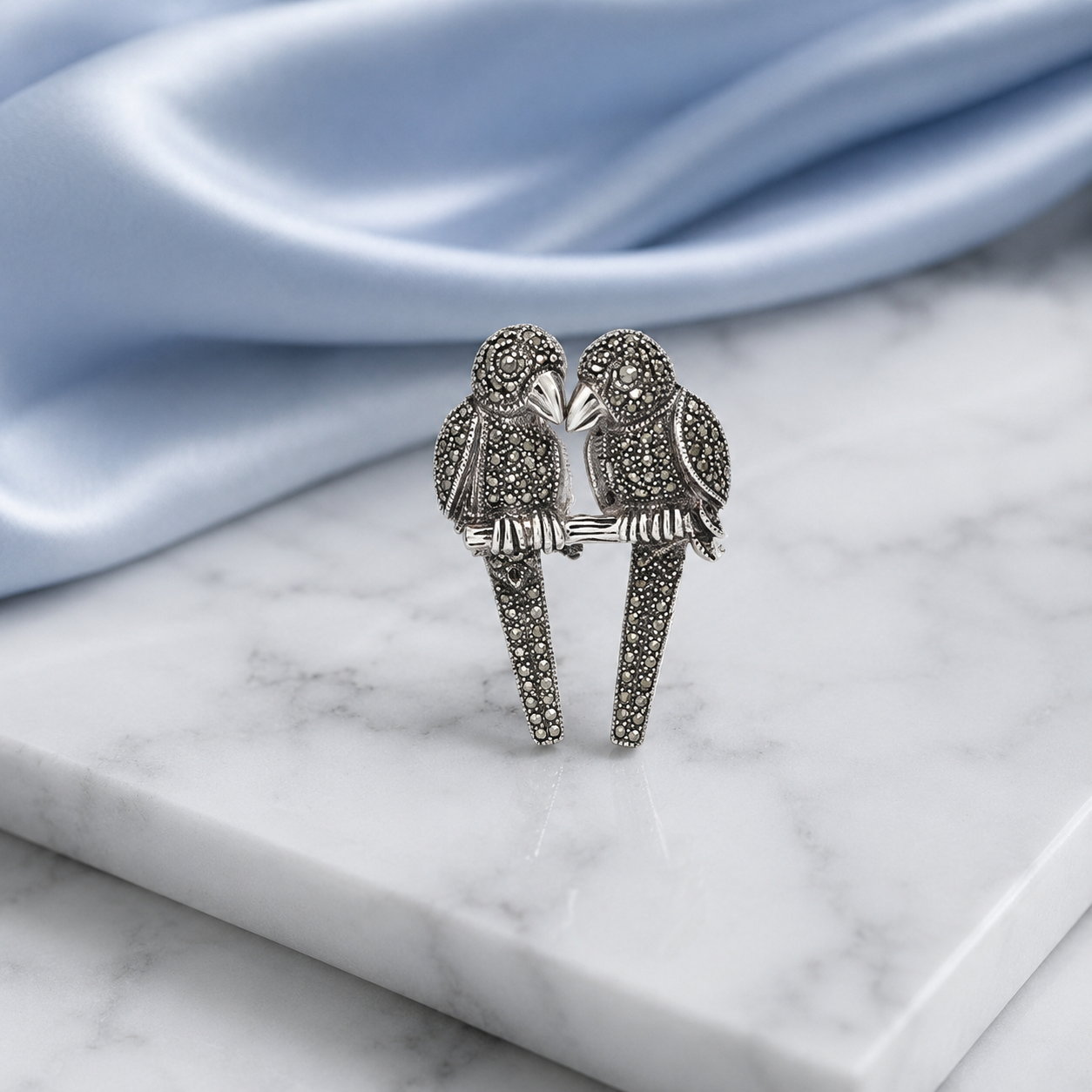 Parrot Pair Brooch