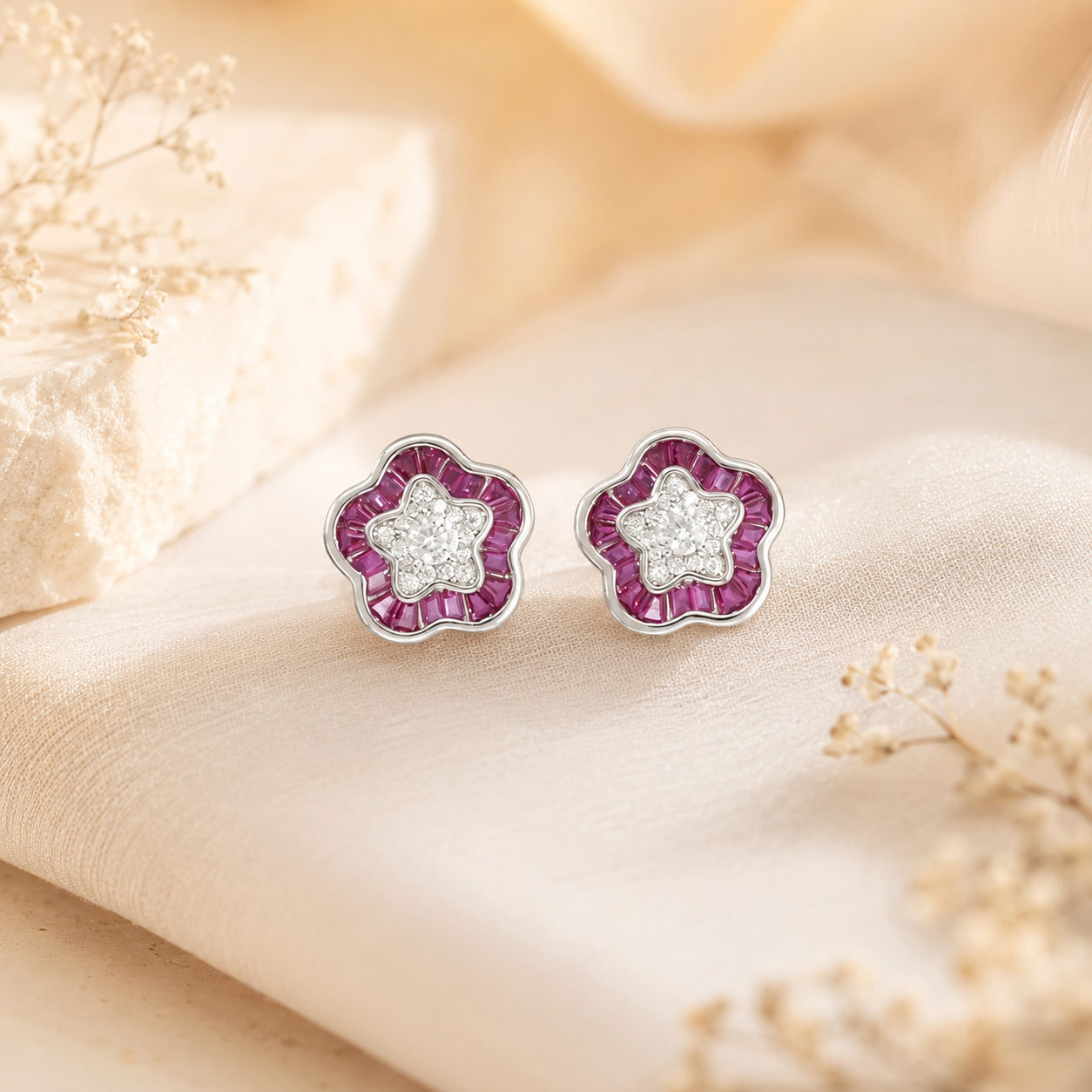 Blush Petal Earrings