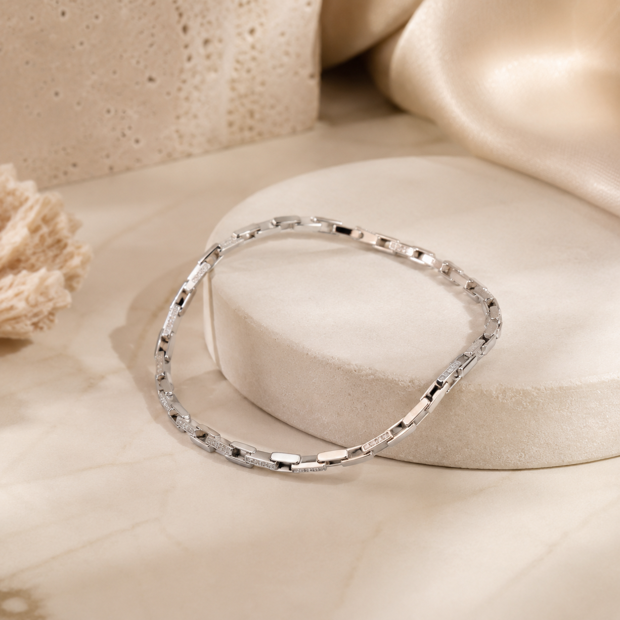 Boxline Silver Bracelet
