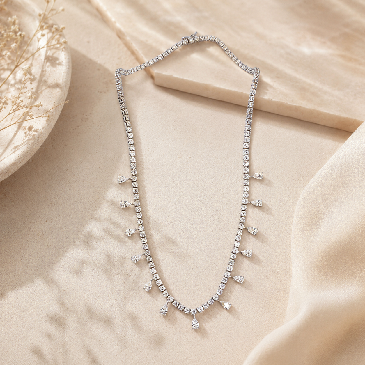 Pear Solitaire Charm