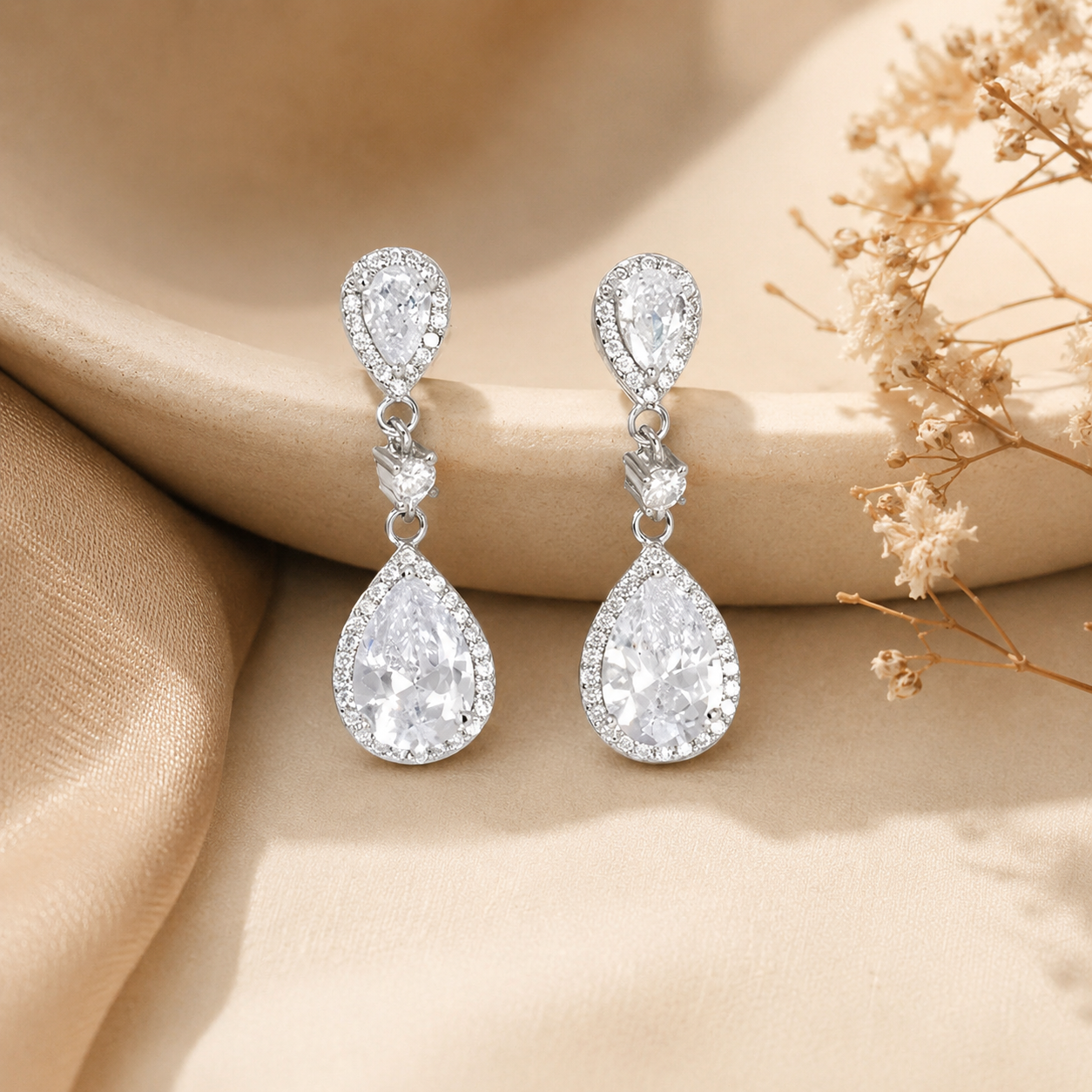 Lustre Pear Earrings