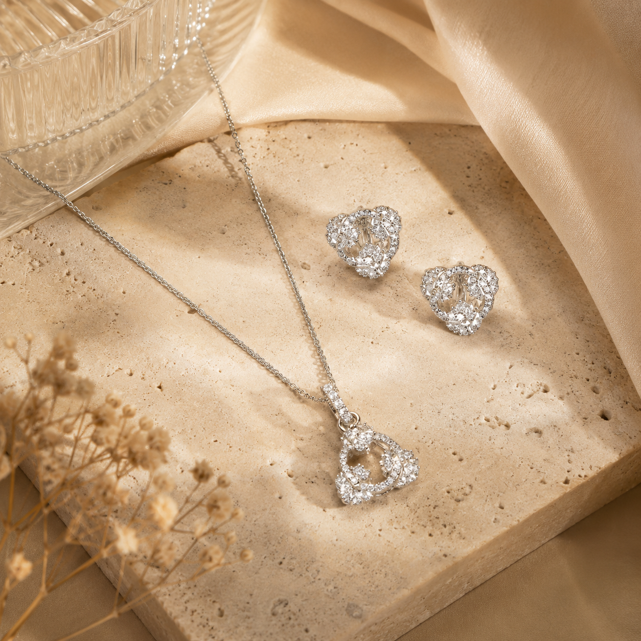 Round Spark Pendant Set