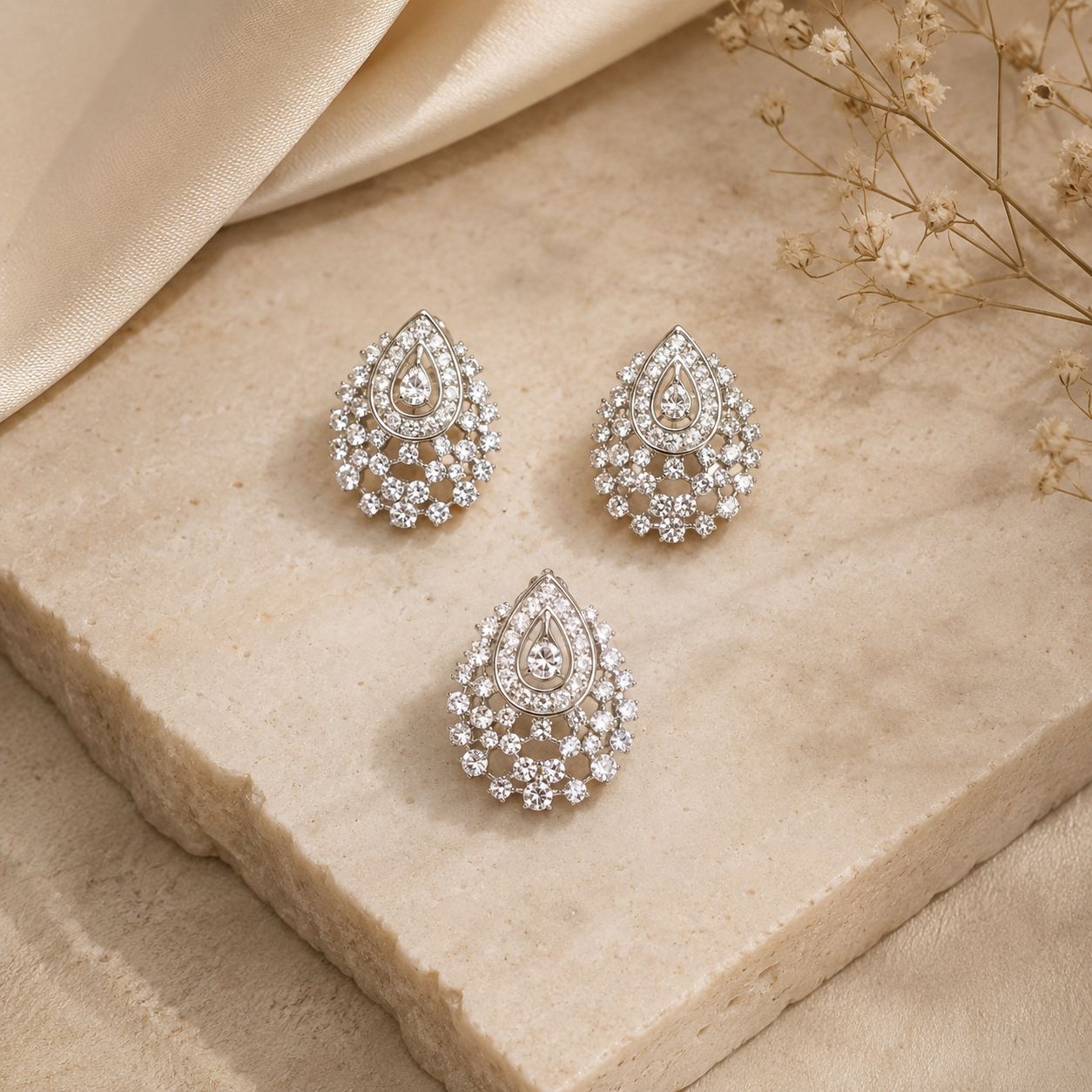 Classic Halo Pendant Set
