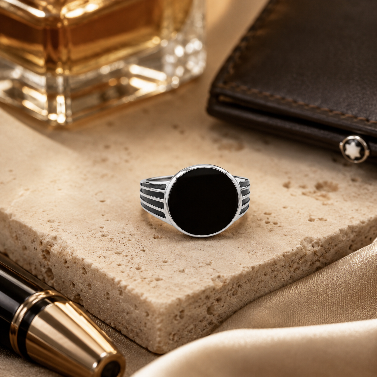 Black Stone Ring