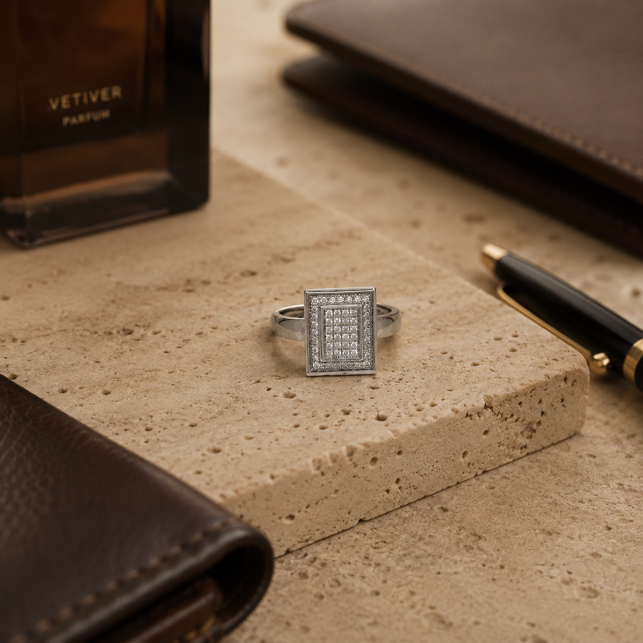 Rectangular Crest Ring