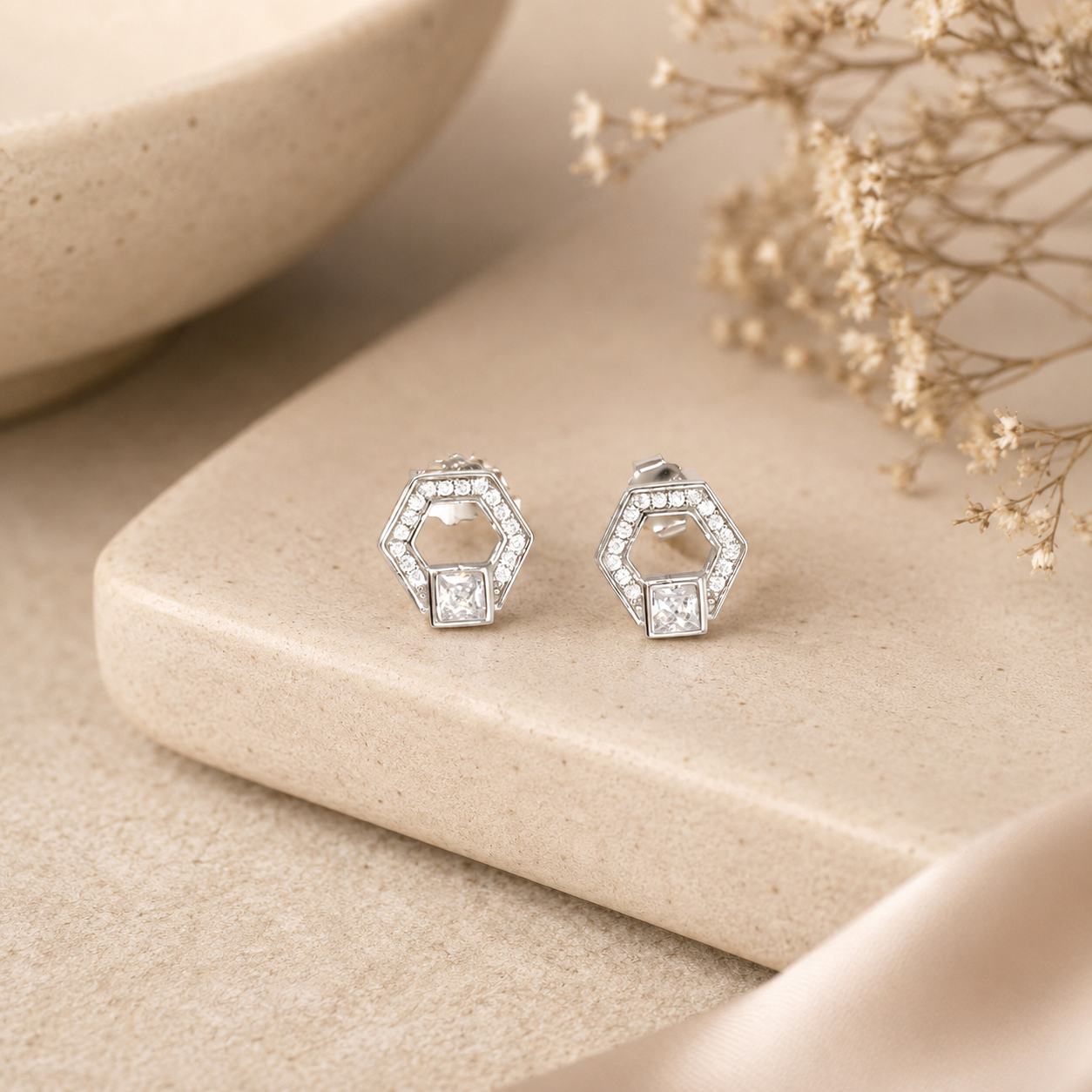 Hexa Shine Earrings