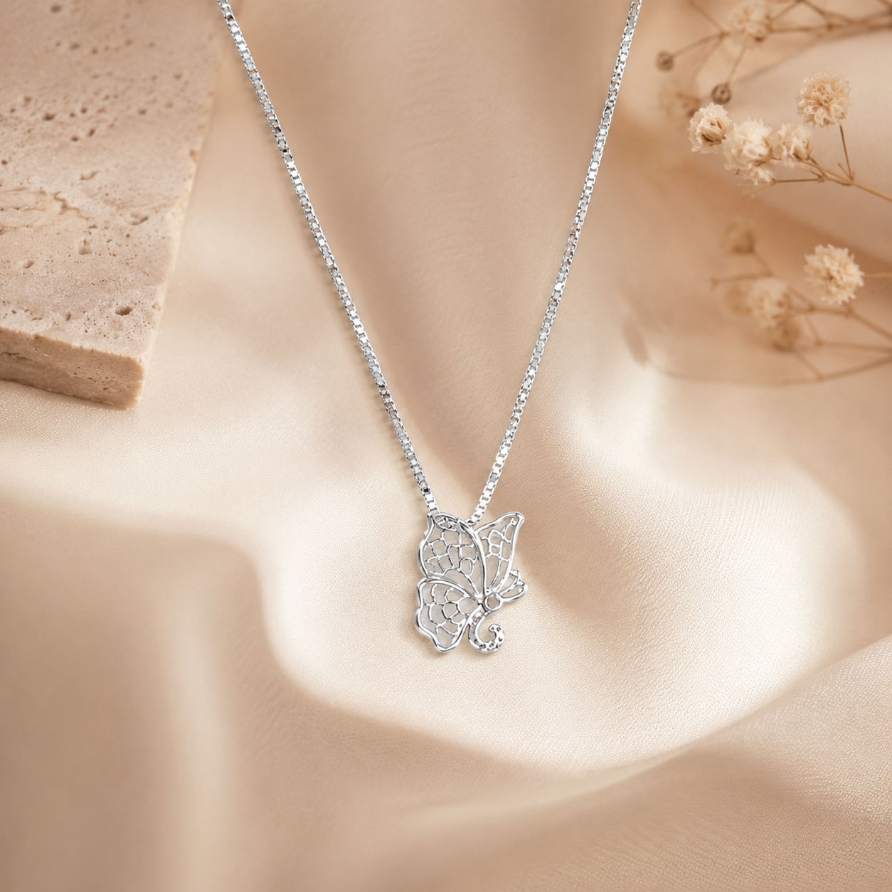 Papillon Silver Pendant