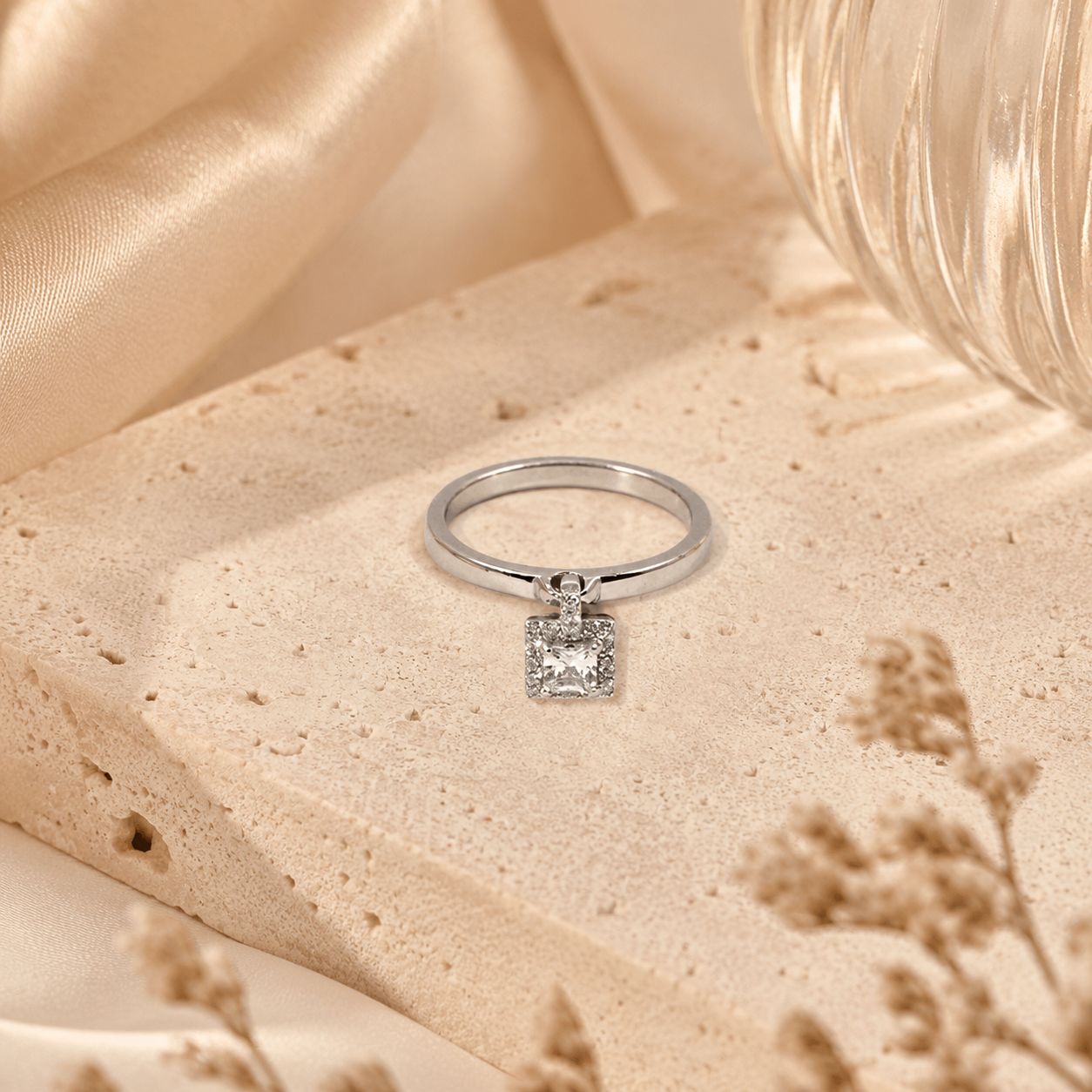 Charm Square Ring