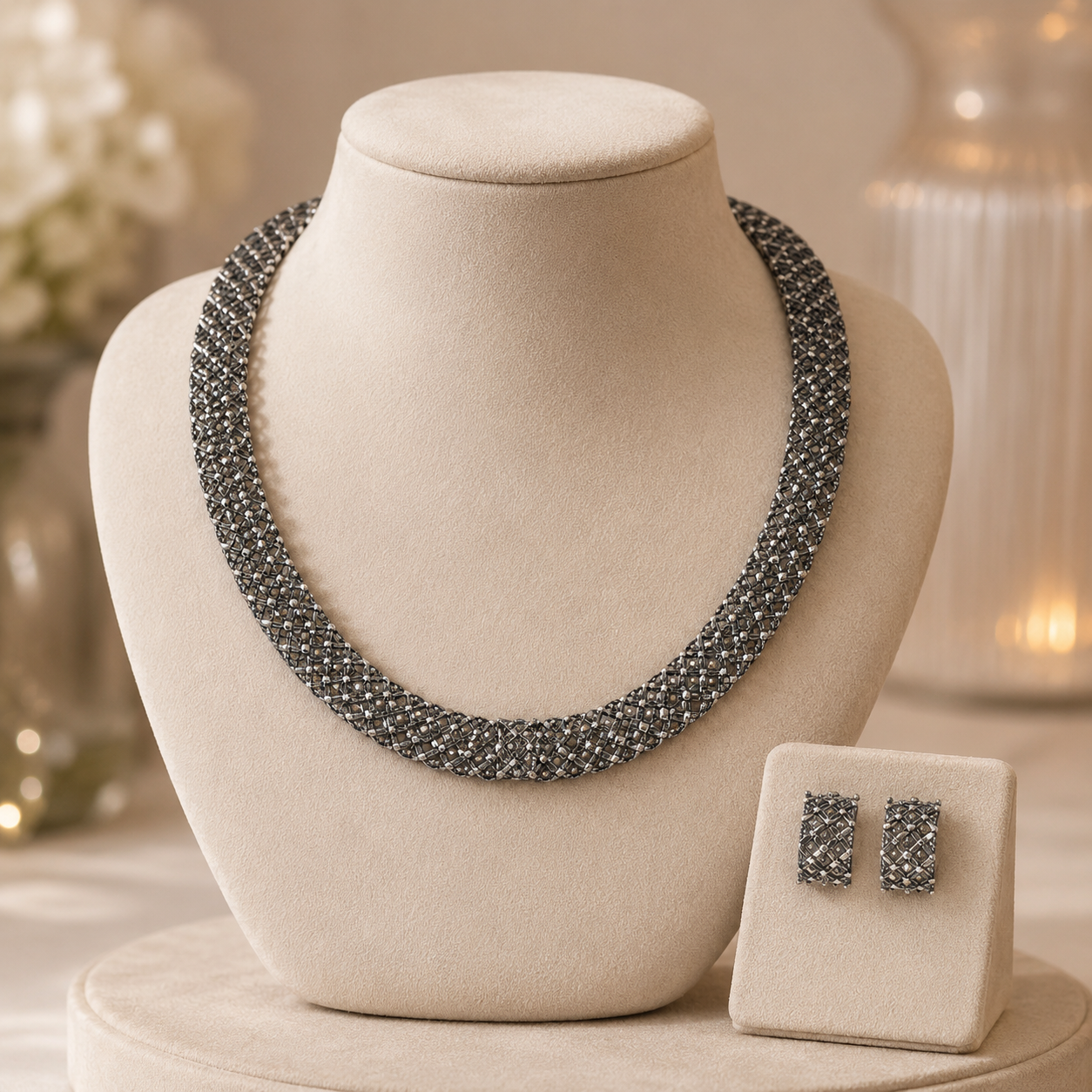 Noir Oxidised Necklace