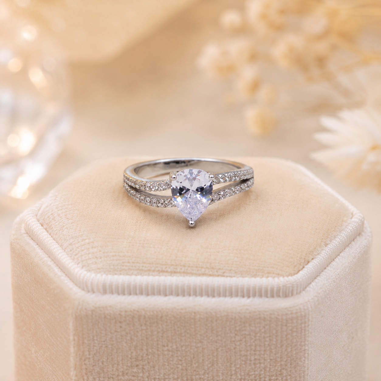 Tearlight Silver Ring