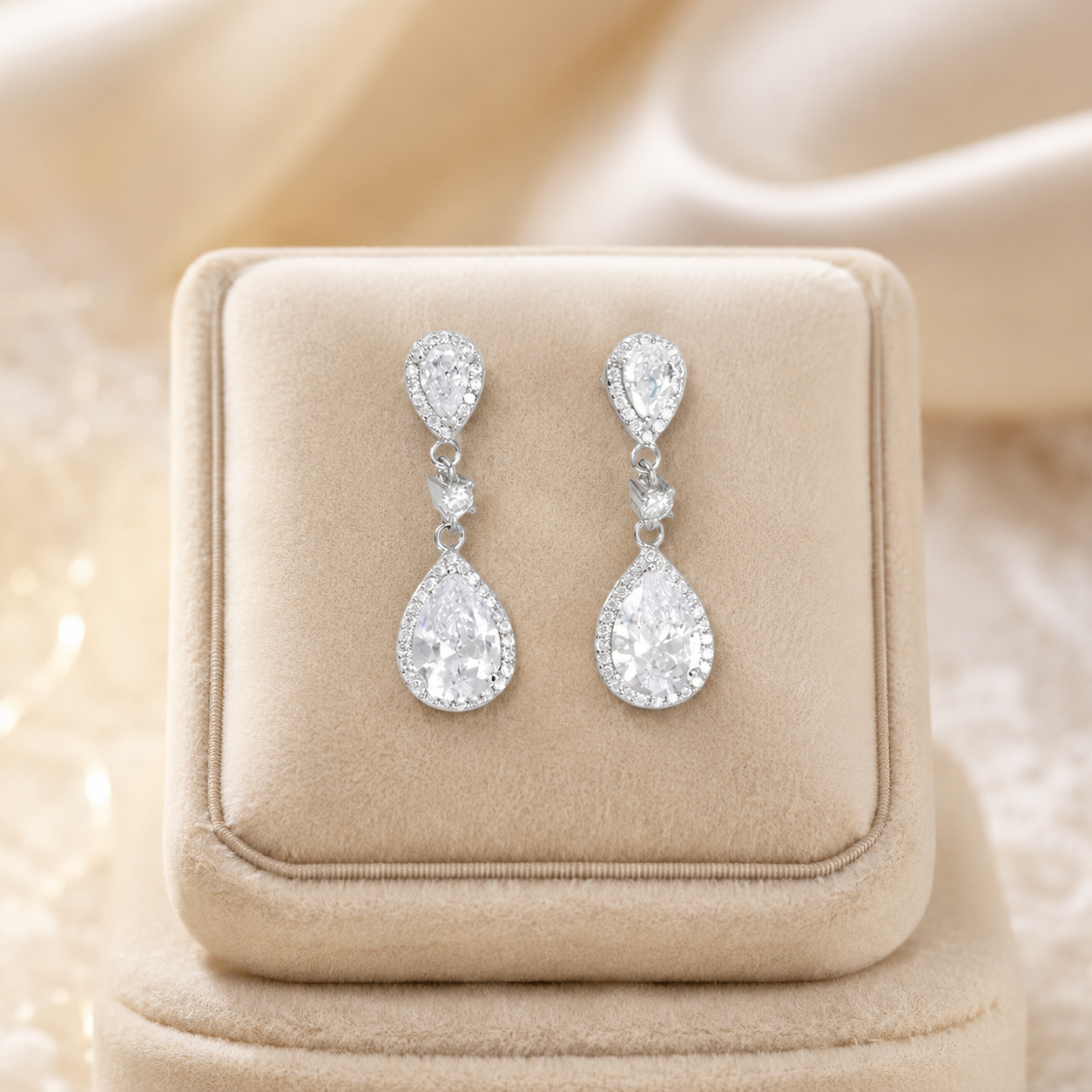 Lustre Pear Earrings