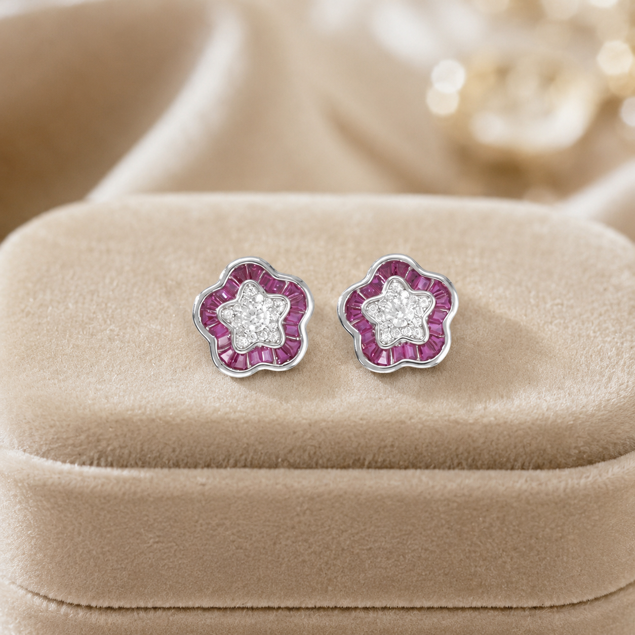 Blush Petal Earrings