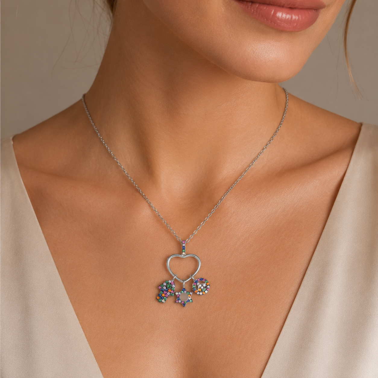 Heart Shaped Silver Pendant