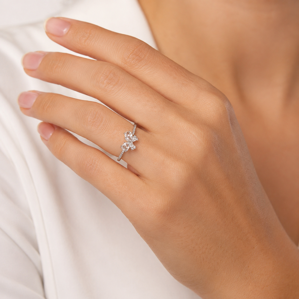 Stunning Butterfly Designed Silver Ring
