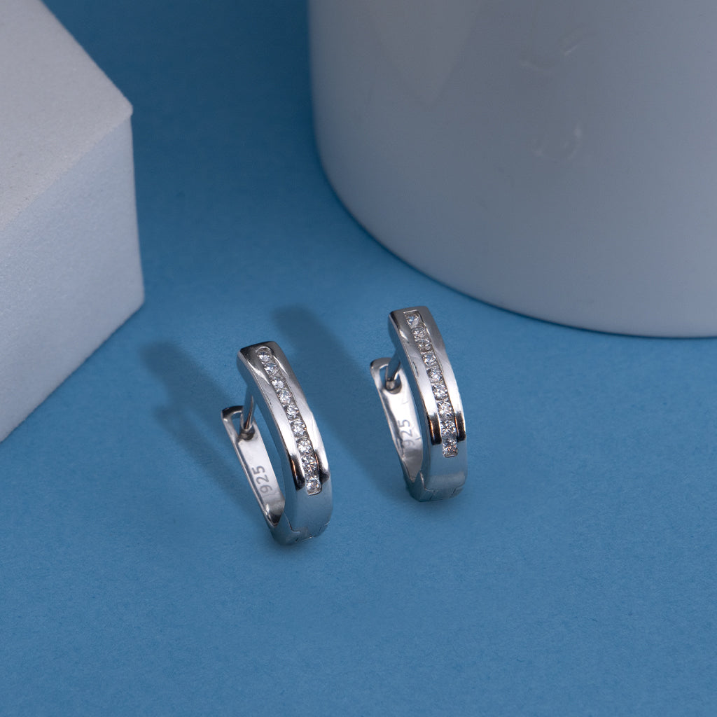 U - Shaped Silver Earrings