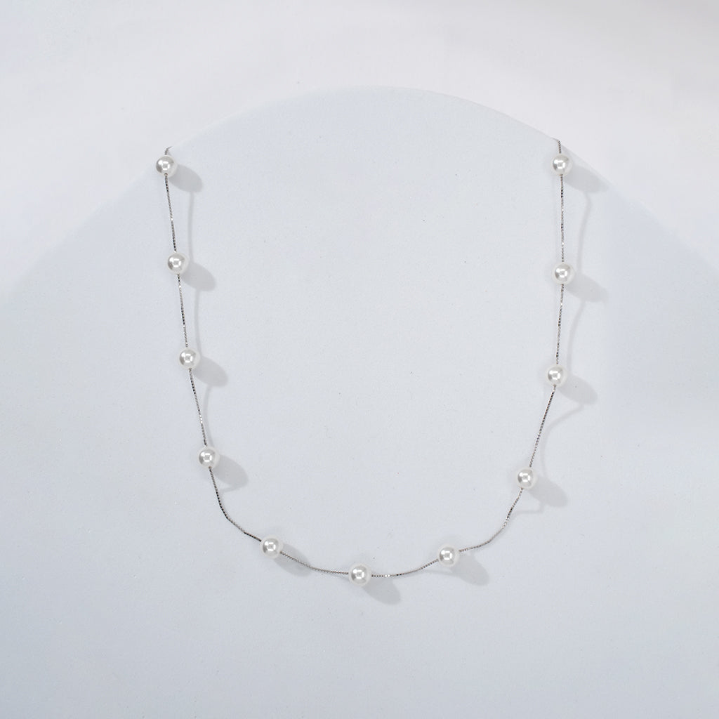Silver Pearl Necklace