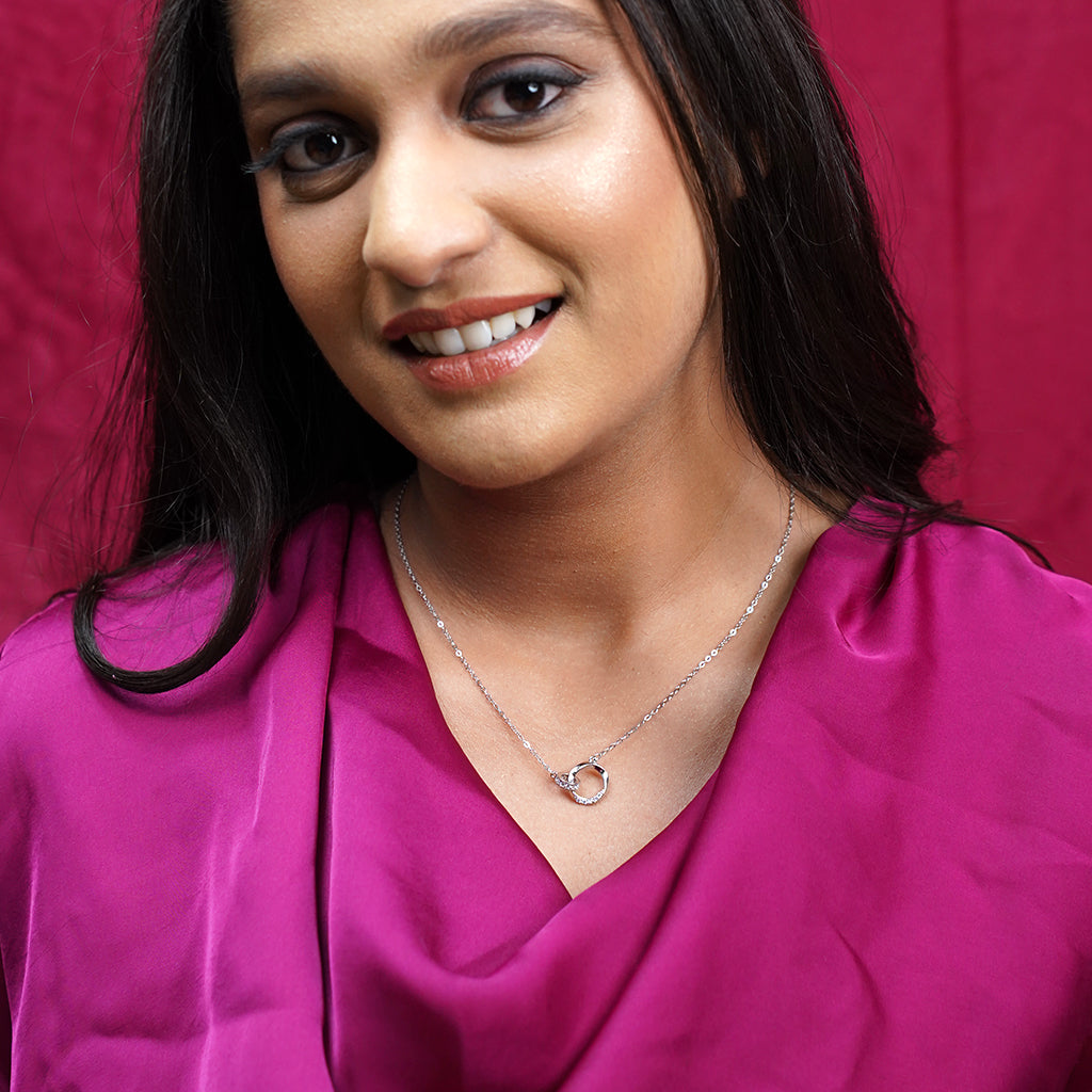 Interlocked Circle Silver Pendant