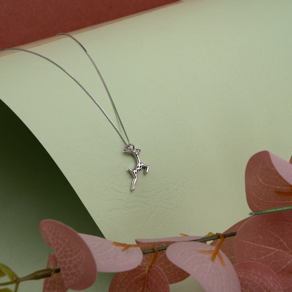 Deer Shaped Silver Pendant