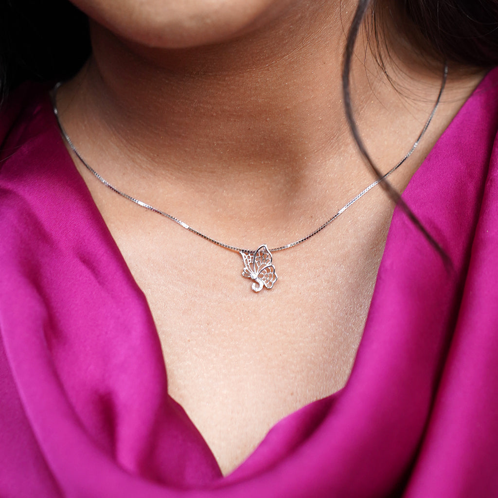Silver Butterfly Pendant