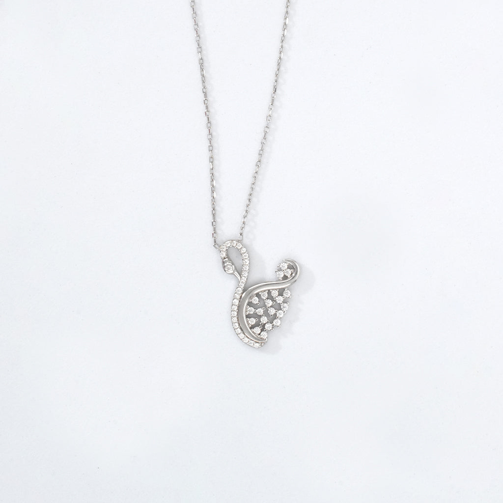 Silver Swan Shaped Pendant