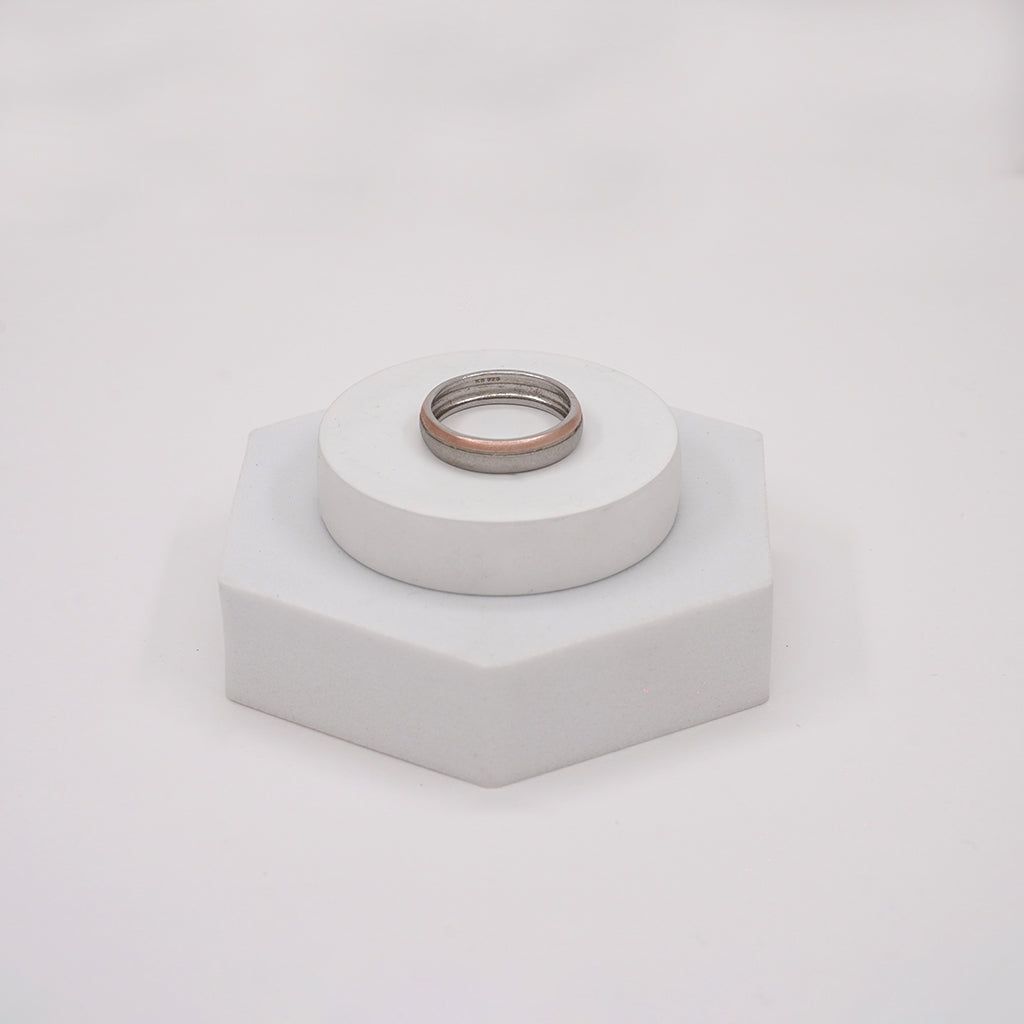 Rose Silver Polished Band