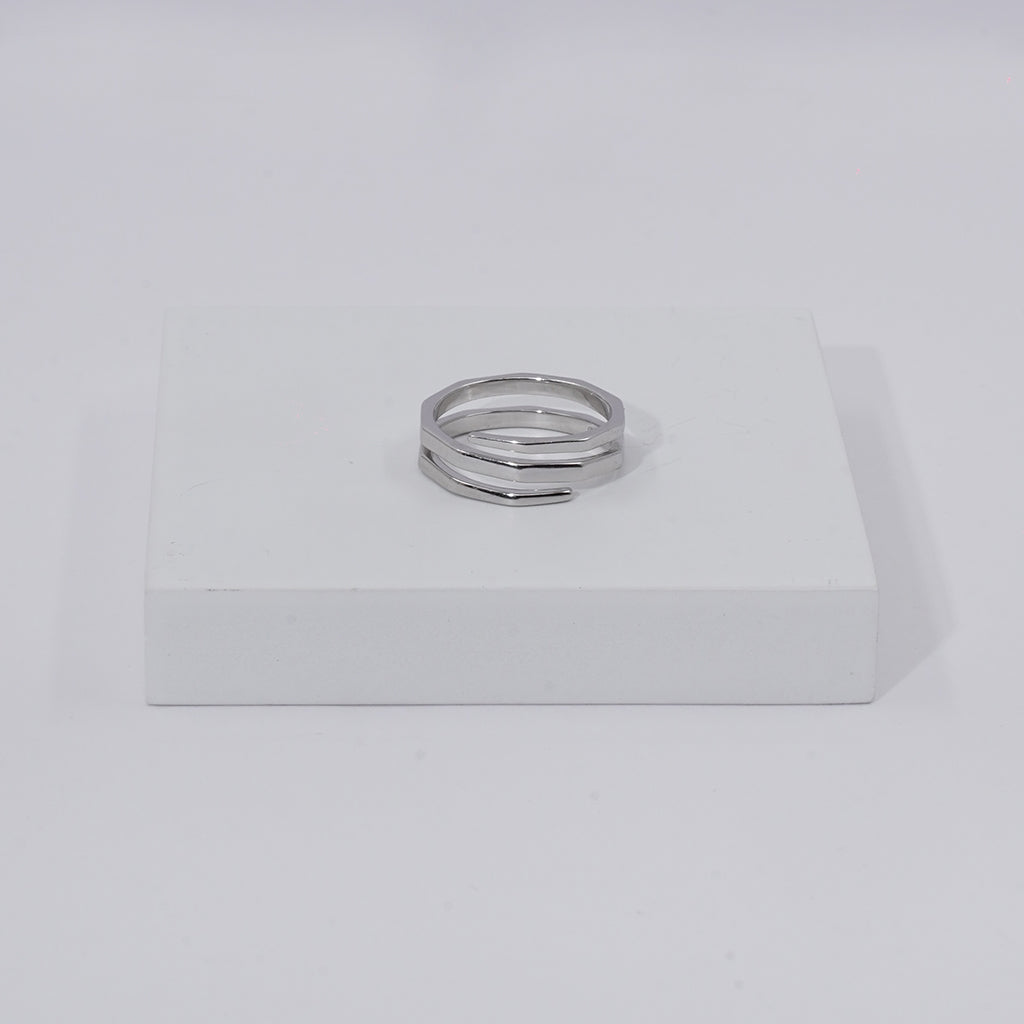 Spiral Shaped Silver Ring