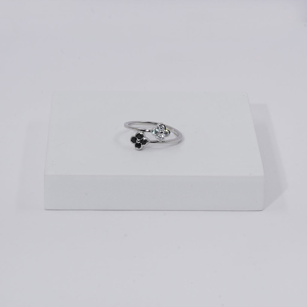 Four Leaf Clover Sterling Silver Ring