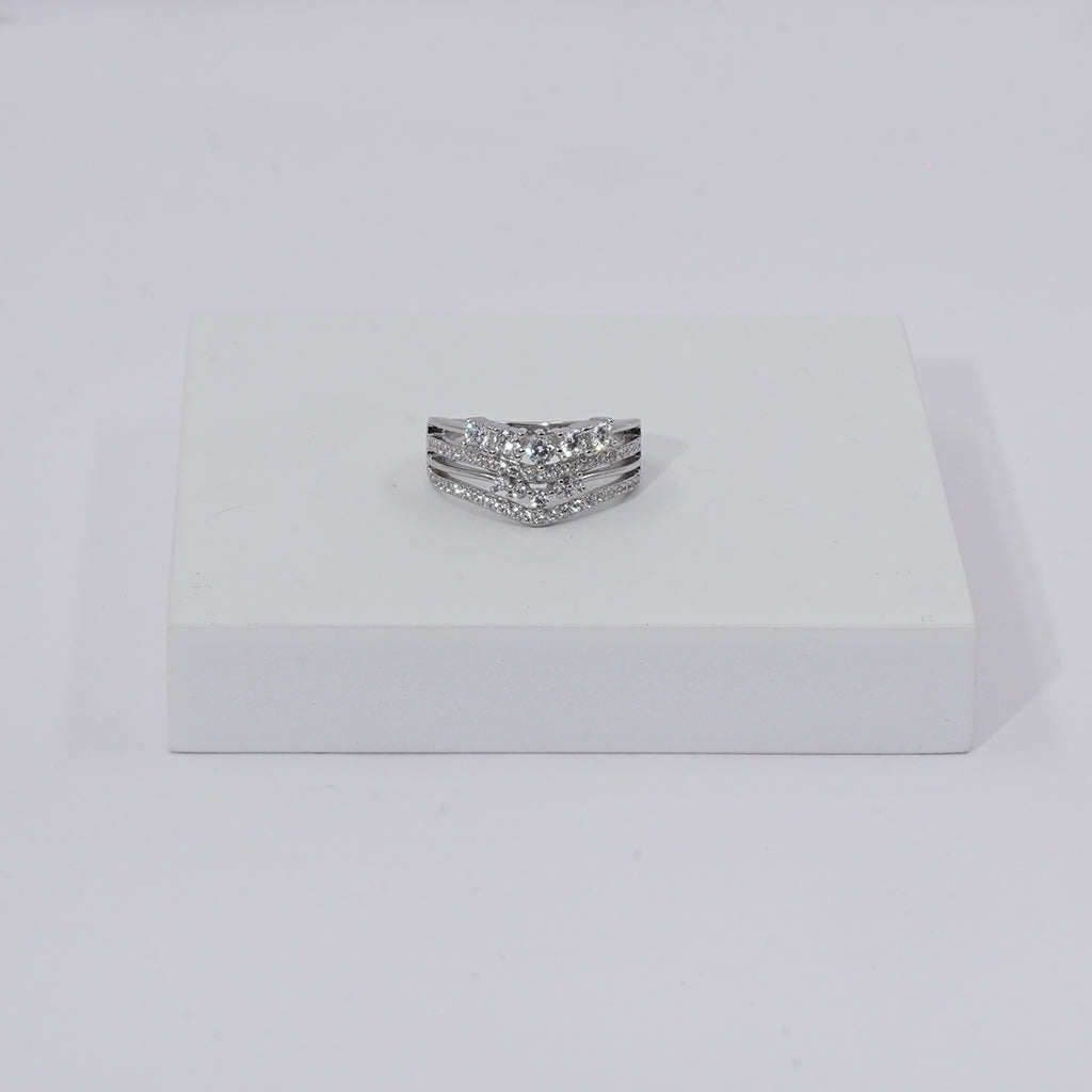 Silver Ring With Touch of Modern Luxury