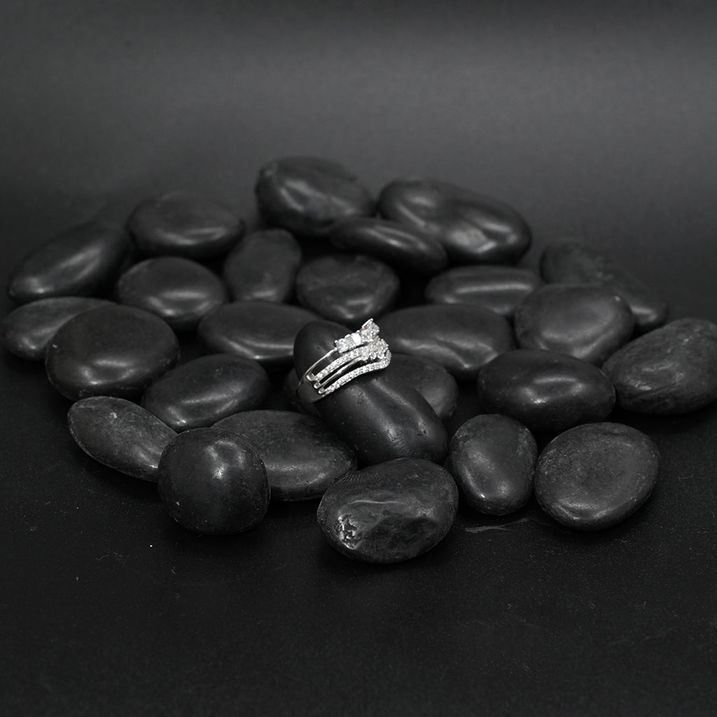 Silver Ring With Touch of Modern Luxury