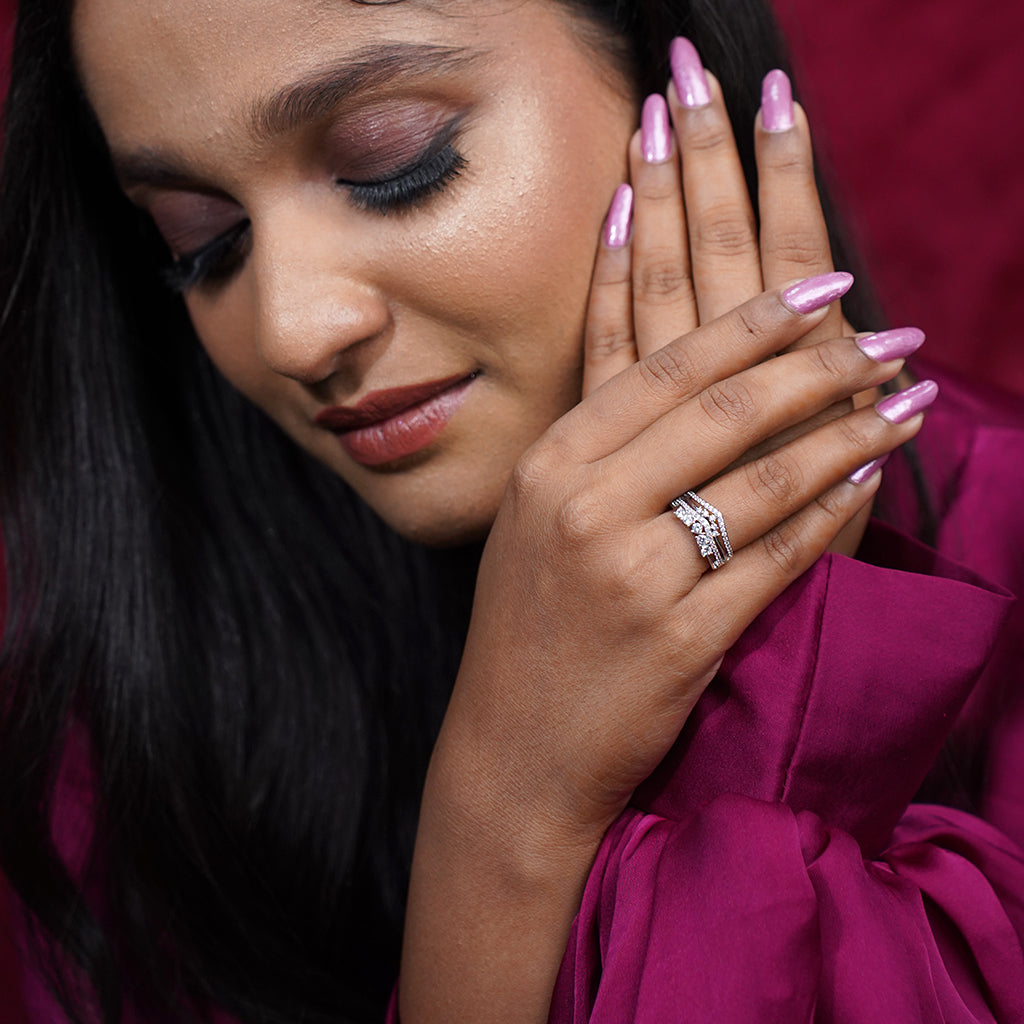 Silver Ring With Touch of Modern Luxury