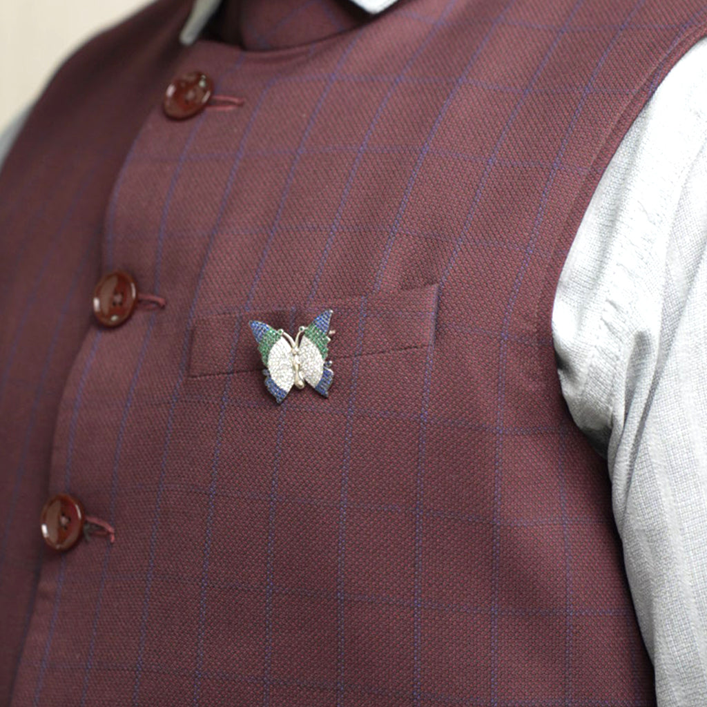 Silver Butterfly Brooch