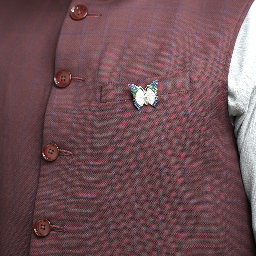 Silver Butterfly Brooch